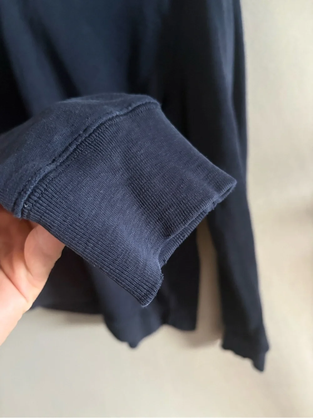 J.Crew Vintage Fleece Hoodie Sweatshirt Pullover Navy Size Medium